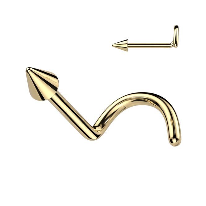 Main Image Nose Screw Spike Gold