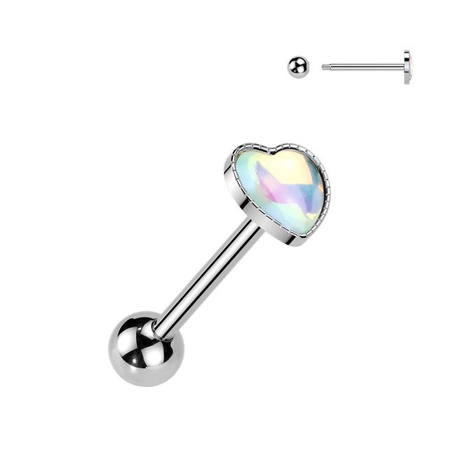 Hovedbillede Lume Heart Barbell white