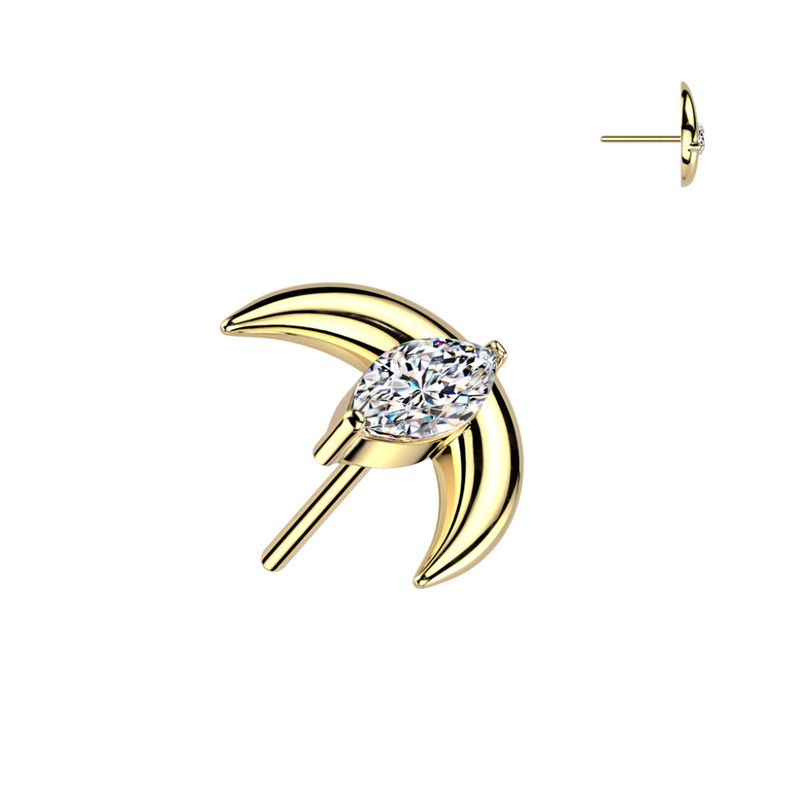 Danielle Moon Push-fit Gold Clear