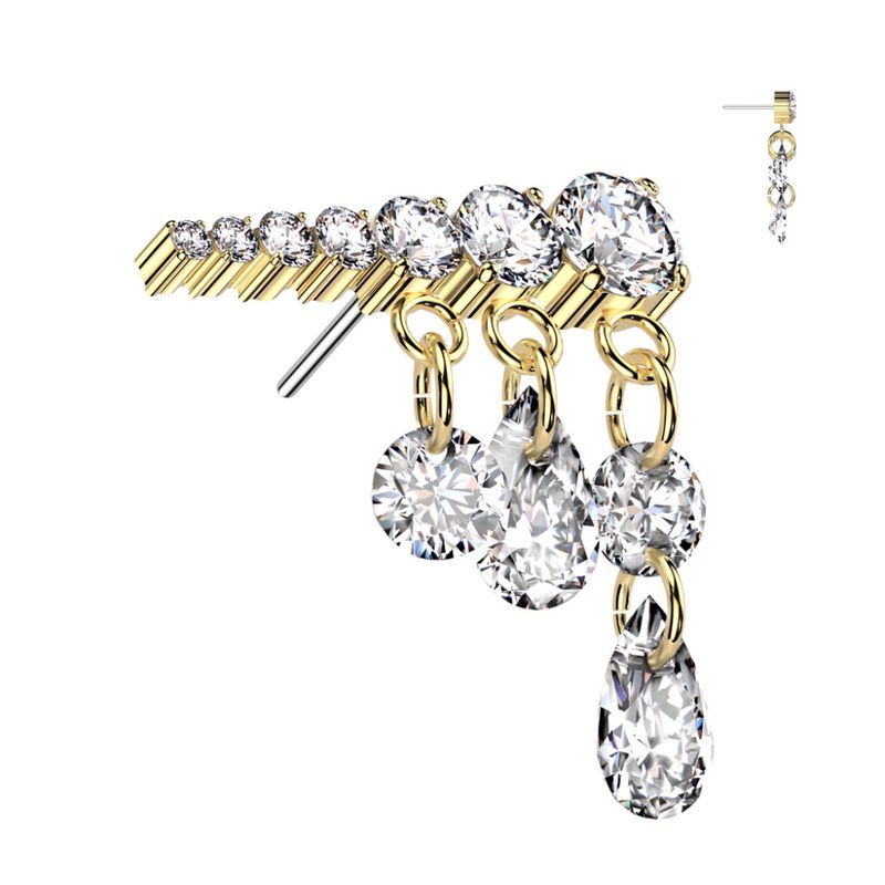 Chandelier Maxx Push-fit Right Gold Clear