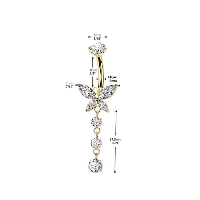 Main Image Alexa Crystal Butterfly Belly ...