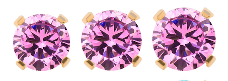 Prong Push-fit 24K Gold Pink