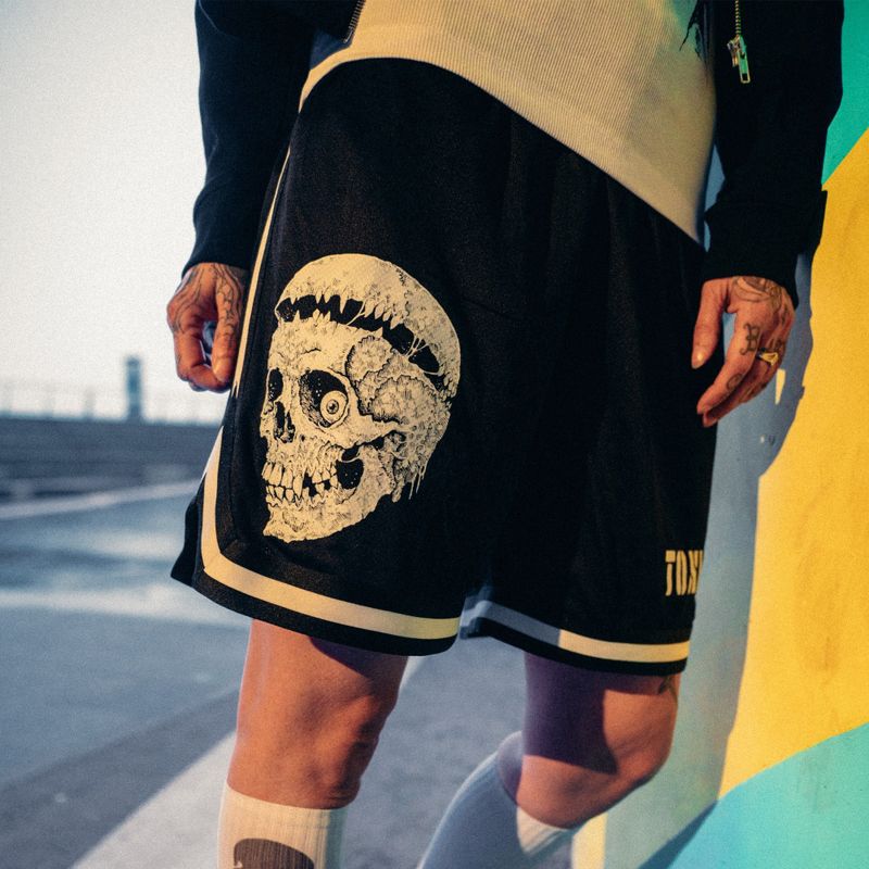 Wasteland Skull Mesh Shorts