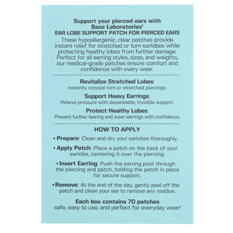Ear Lobe Support Patches 
