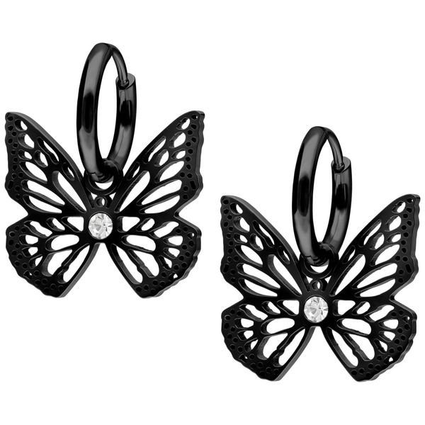 Hovedbilde Little Butterfly Hoops Black