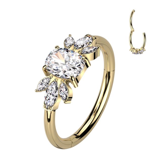Hoofdbeeld Royalty Hinged Ring Gold ...