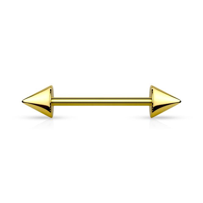 Main Image 1,2mm Barbell Spike Gold