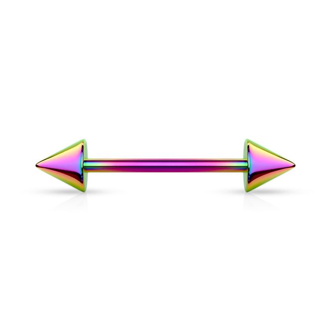 Main Image 1,2mm Barbell Spike Rainbow