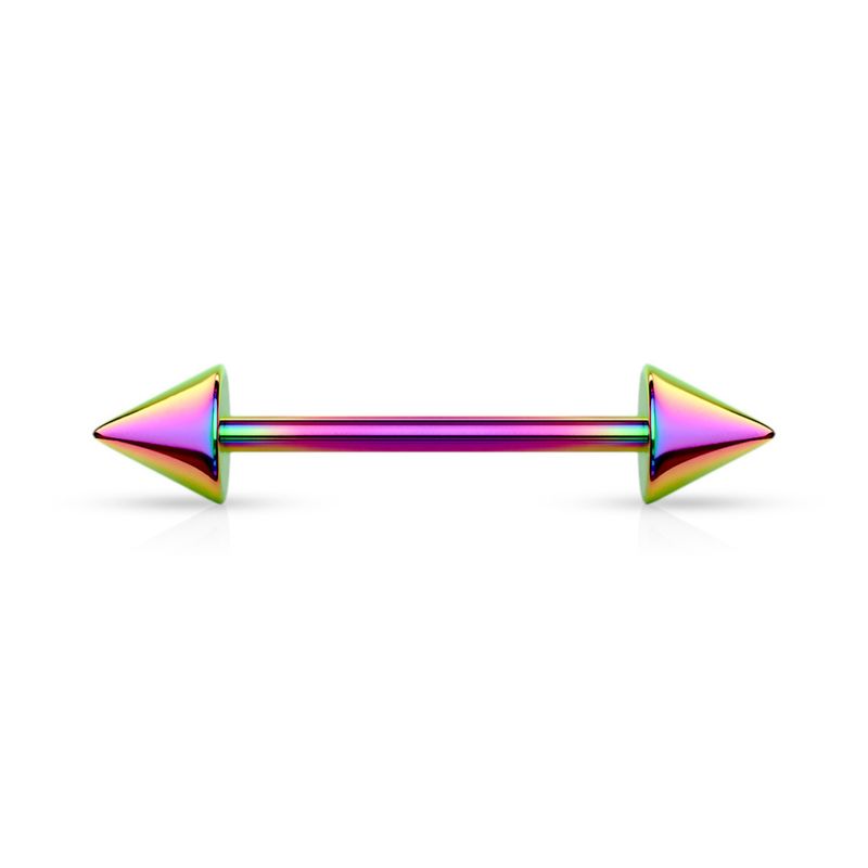 1,2mm Barbell Spike Rainbow