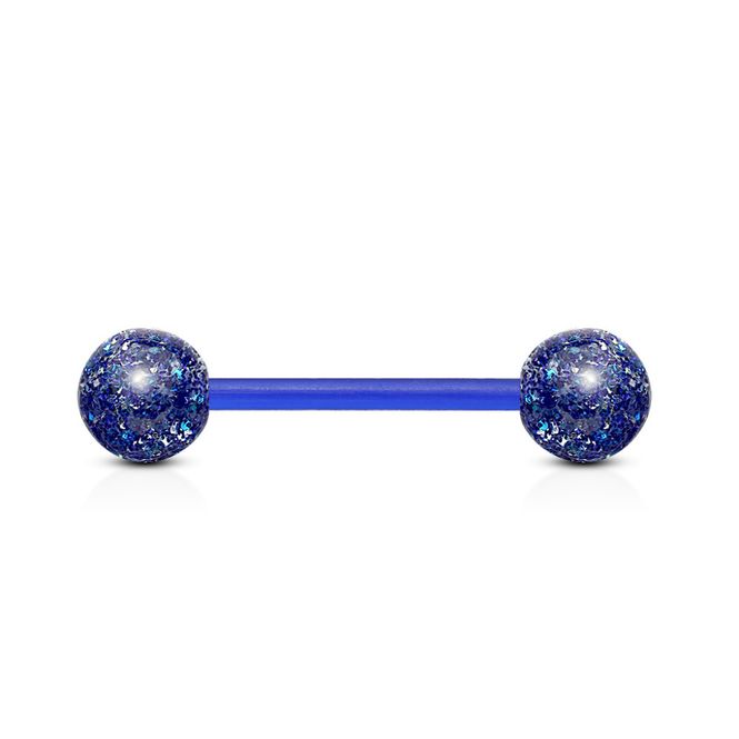 Hovedbillede Acrylic Barbell Glitter Blue