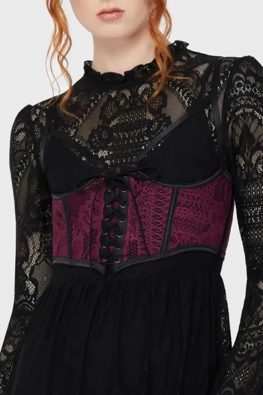 Arden Lace Basque Plume
