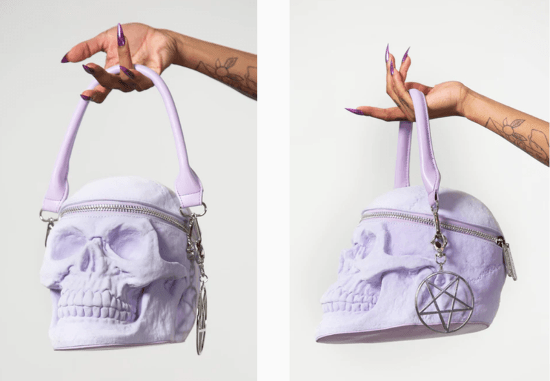 Grave Digger Skull Handbag [Lilac]