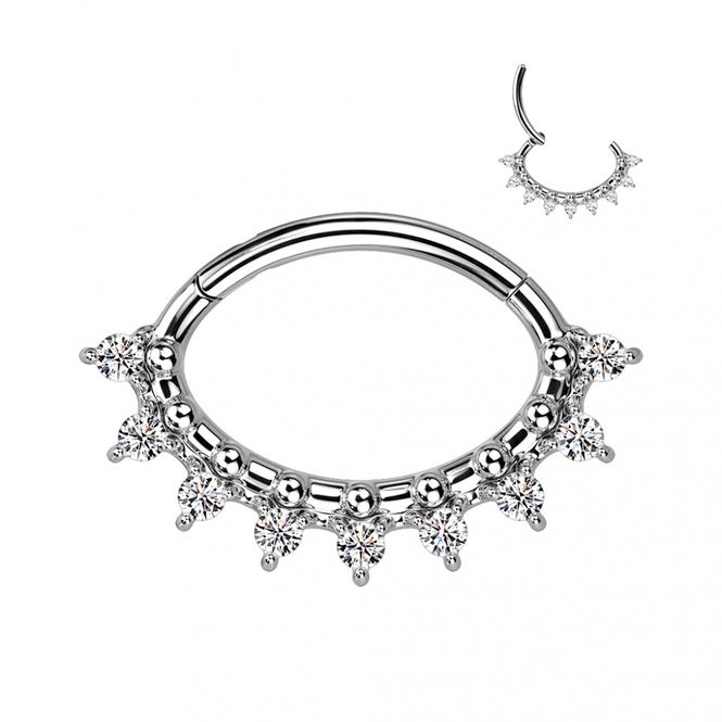 Hovedbilde Sylvia Oval Crystals Hinged ...