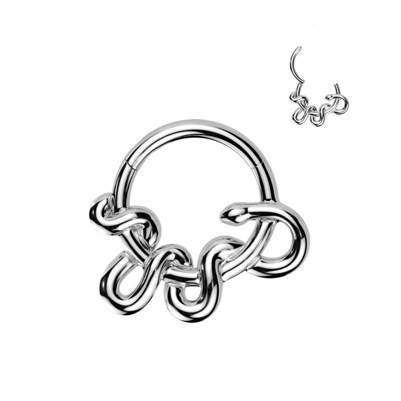 Lilith Snake Hinged Ring