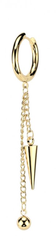 Billy Dangle Hoop Earring Gold