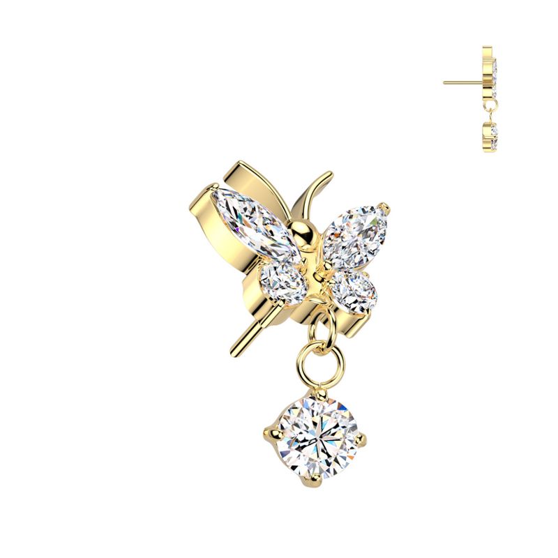Helenas Butterfly Push-fit Gold Clear