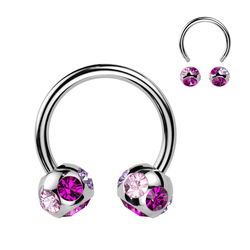 Multi Candy Circular Barbell Pink