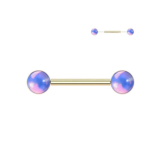 Main Image Lume Push-fit Nipple Bar Gold ...