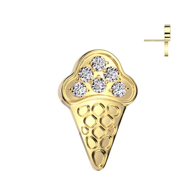 Main Image Ice Cream Push-fit Gold Clear