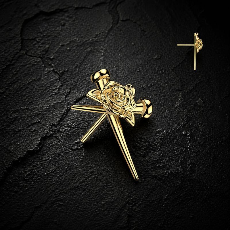 Nailed Rose Push-fit Gold