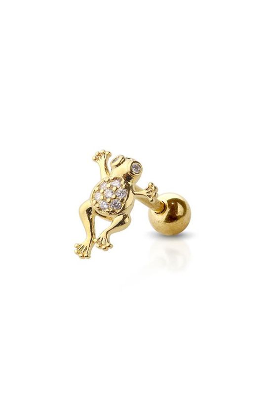 Frog  Prince Barbell Gold
