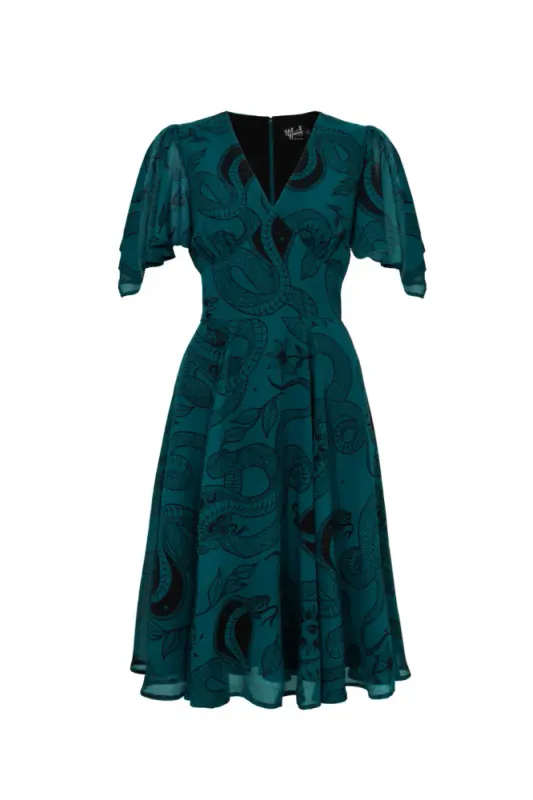 Venom Midi Dress Teal