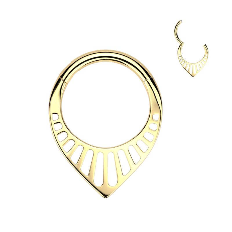 Cheryl Zelda Hinged Ring Gold