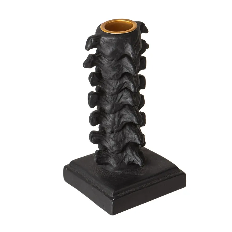 Skull Gothic Vertebrae Candleholder