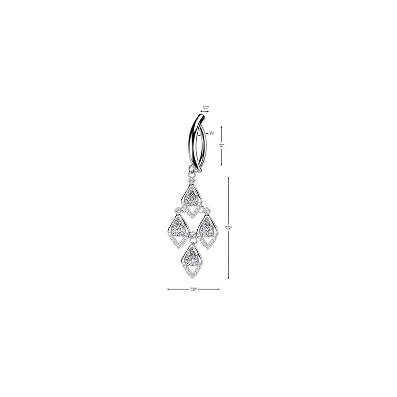 Sylvia Chandelier Belly Ring Gold