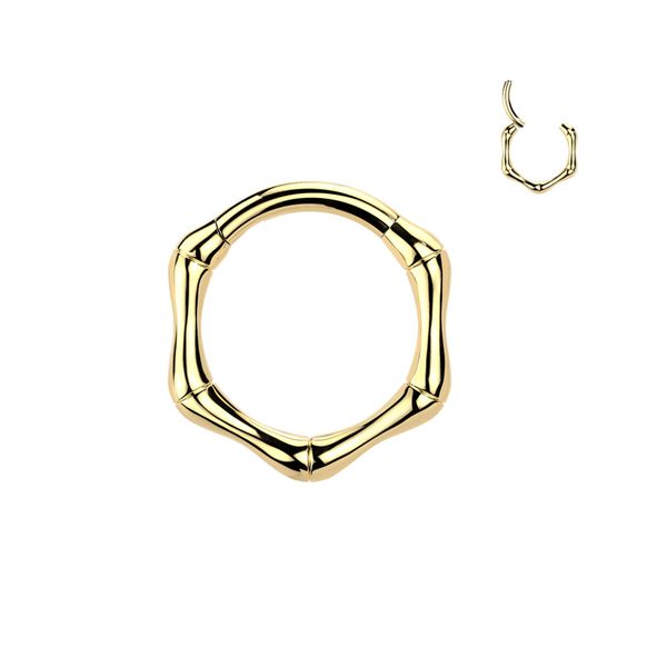 Hovedbilde Bone Hinged Ring Gold