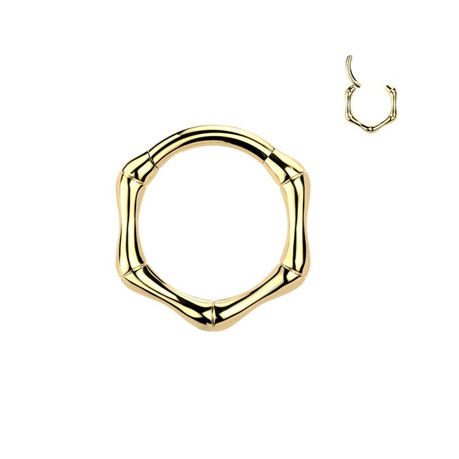 Hovedbilde Bone Hinged Ring Gold