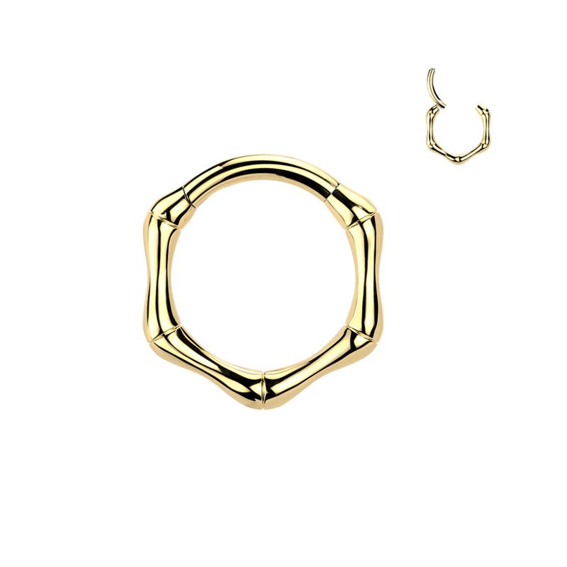 Bone Hinged Ring Gold