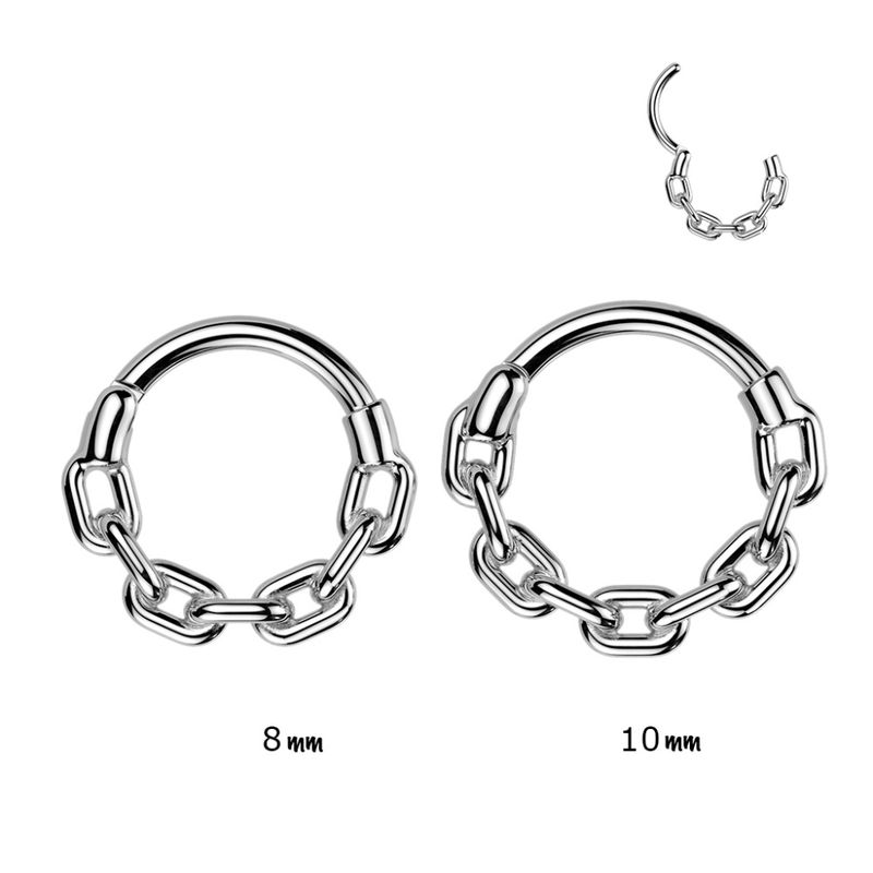 Chunky Chain Hinged Ring 