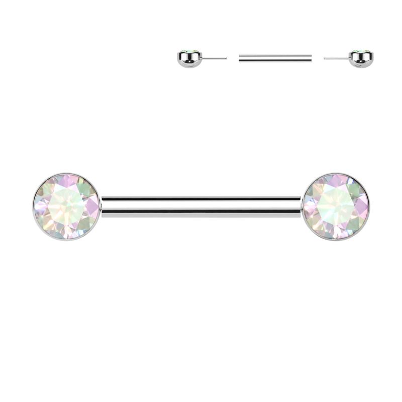 Ilsa Push-fit Nipple Bar Aurora Borealis